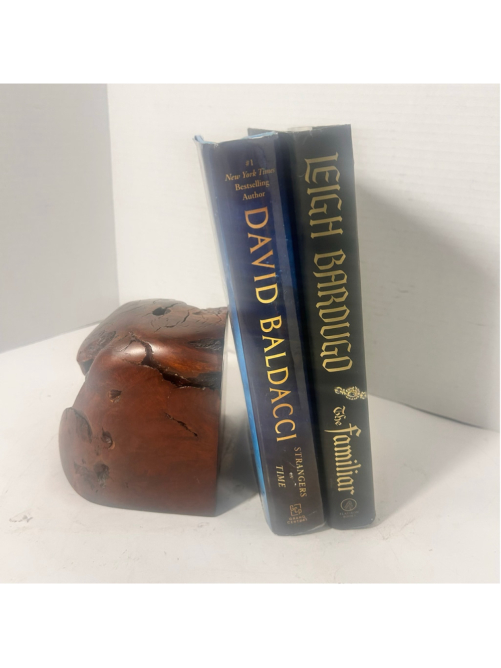 Unbranded Wooden Petrified Bookend Size Brown Nature 3lbs Honey Decor 6x6